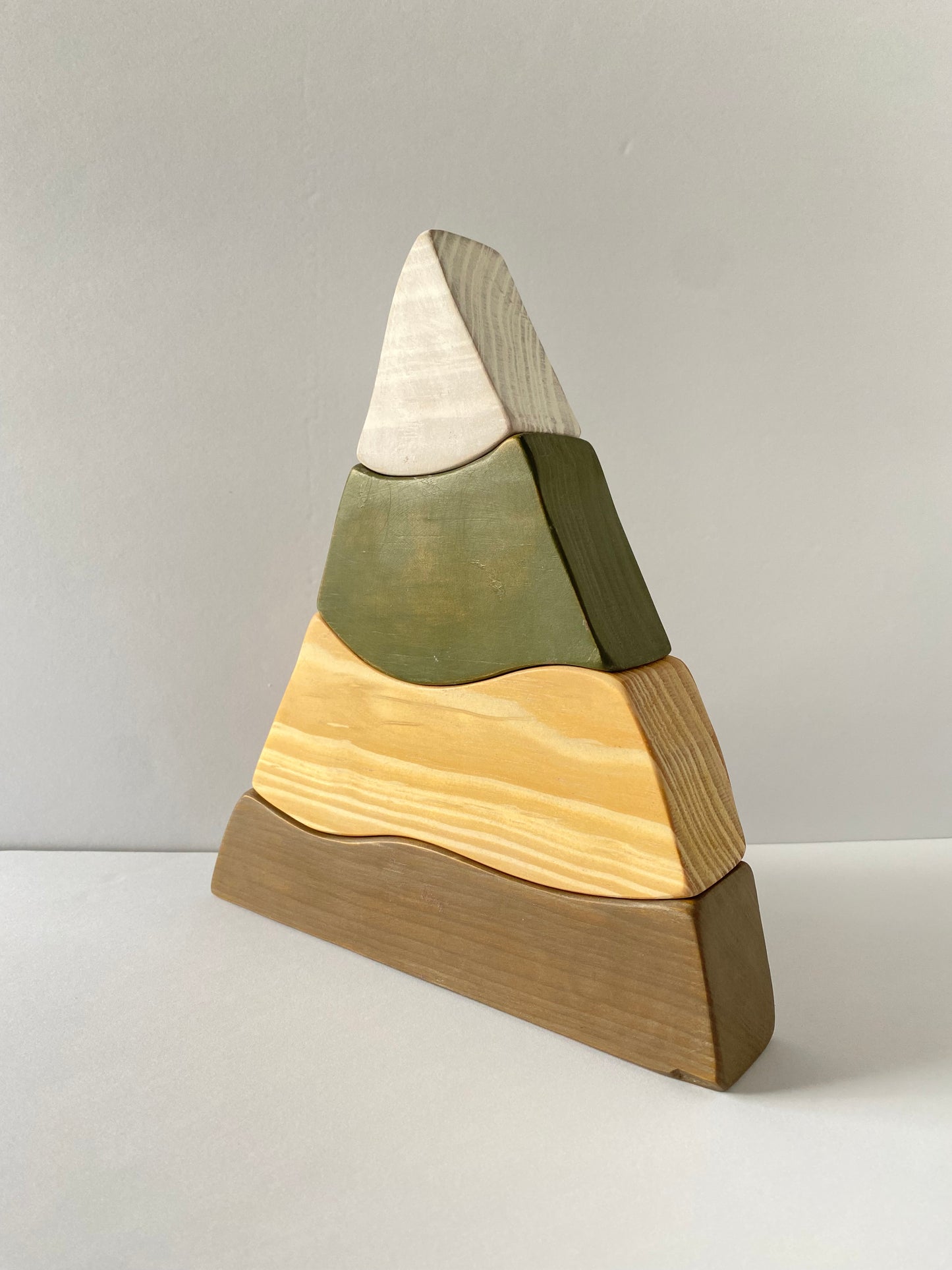 Wooden Mountain Puzzle Stacker