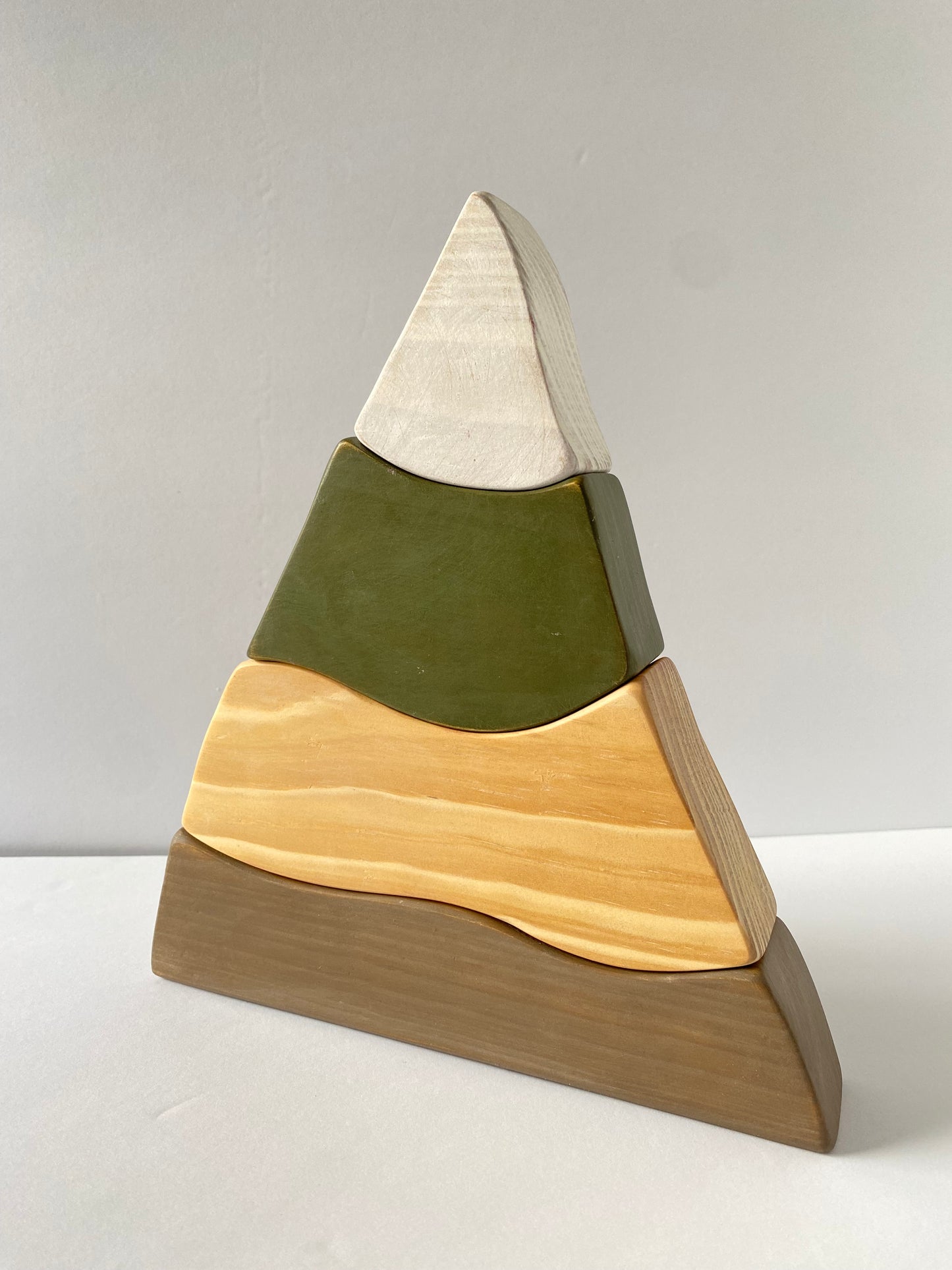 Wooden Mountain Puzzle Stacker