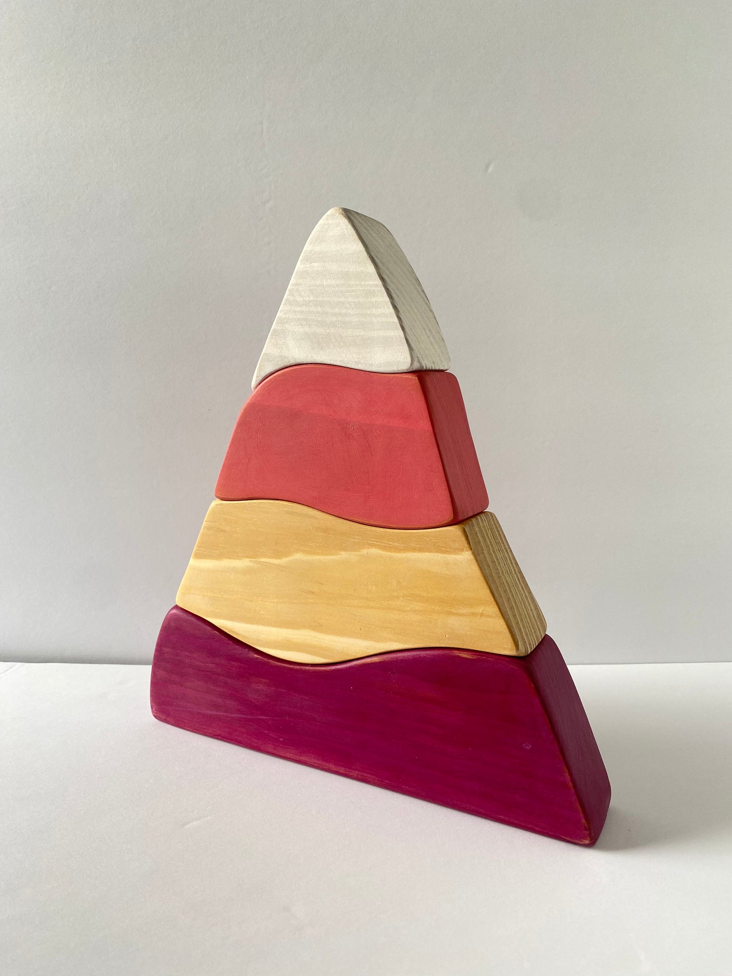 Wooden Mountain Puzzle Stacker