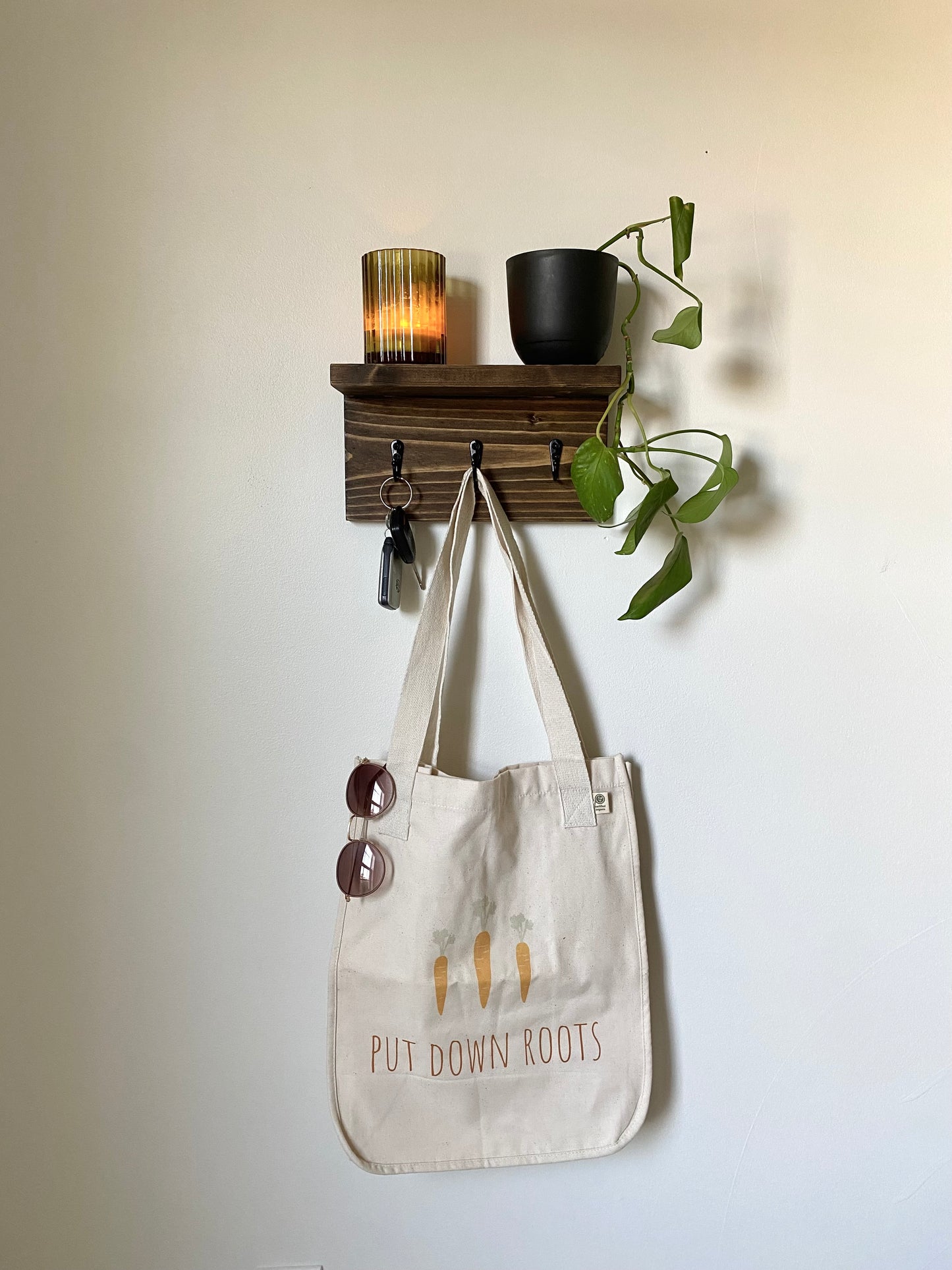 Organic Canvas Tote Bag - 'Put Down Roots'