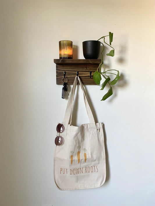 Handmade Wood Entryway Organizer - 10"