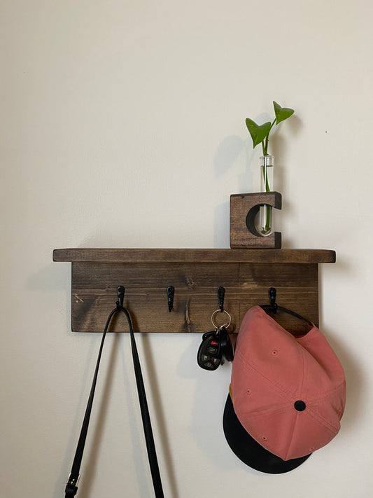 Handmade Wood Entryway Organizer