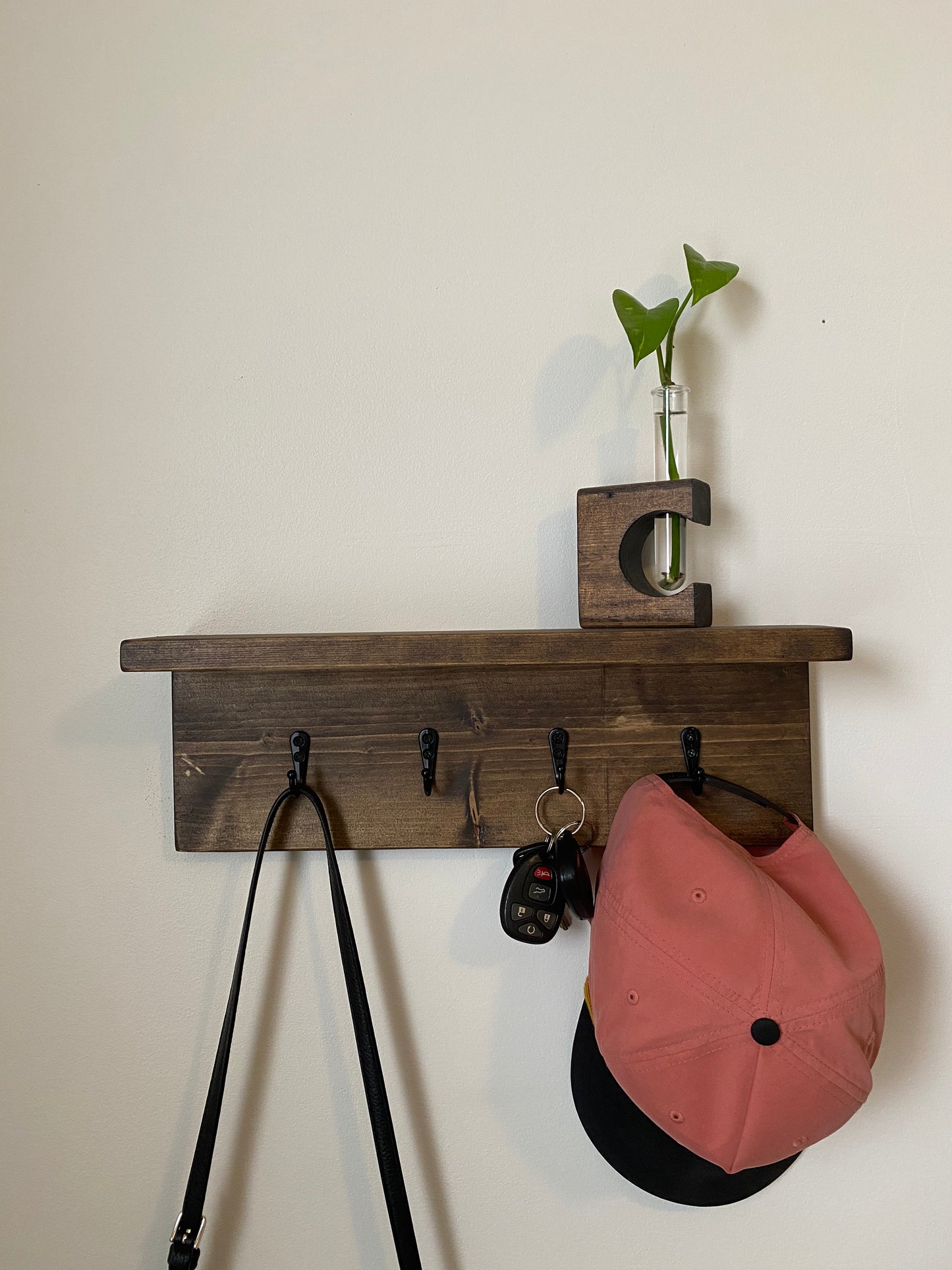 Handmade Wood Entryway Organizer