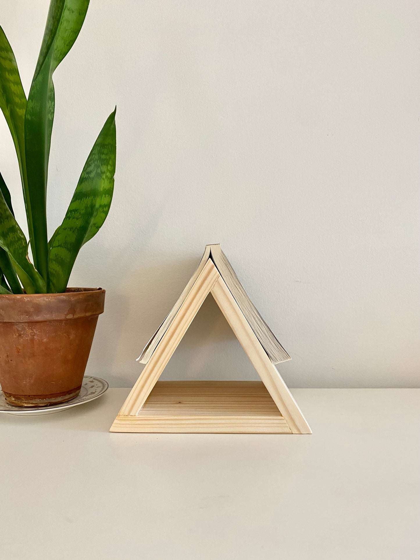 Wood Triangle Book Stand - Medium